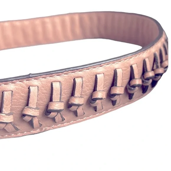 ENZO ANGIOLINI BELT Blush Pink Braided Clip Size Small / Medium FAST SHIP 440-24 - Picture 9 of 11